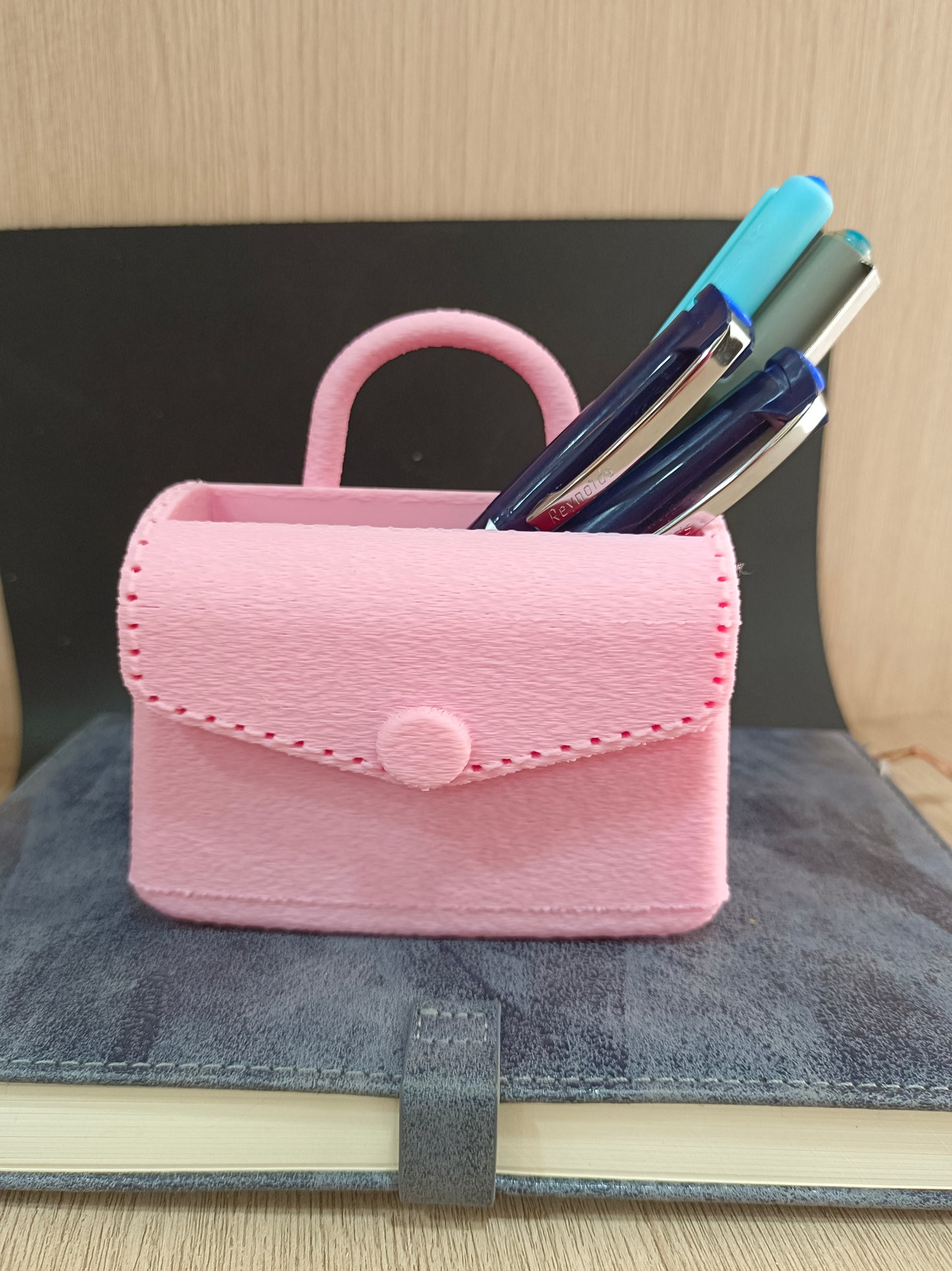 Personalized Felt Handbag Pen Holder
